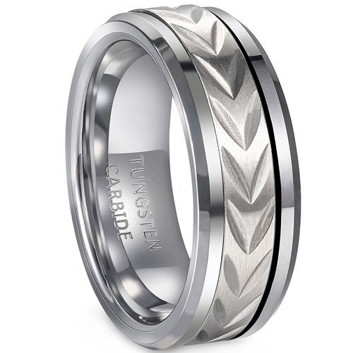 (Wholesale)Tungsten Carbide Tire Tread Ring-00375