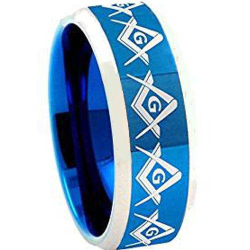 (Wholesale)Tungsten Carbide Masonic Ring - TG4599AA