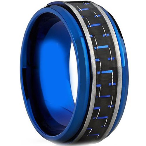 (Wholesale)Tungsten Carbide Ring With Carbon Fiber - TG4012