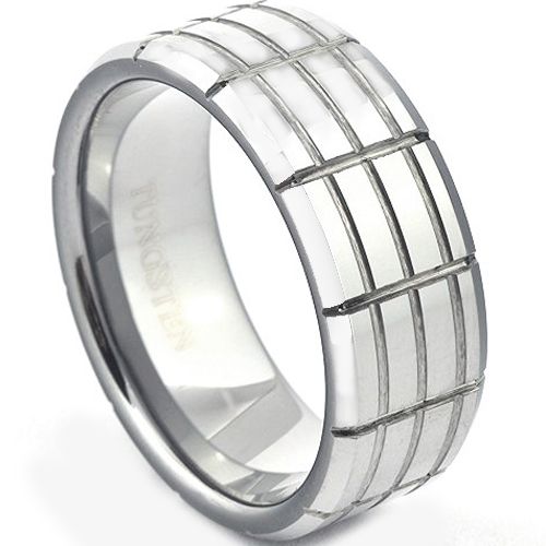 (Wholesale)Tungsten Carbide Tire Tread Ring - TG1347