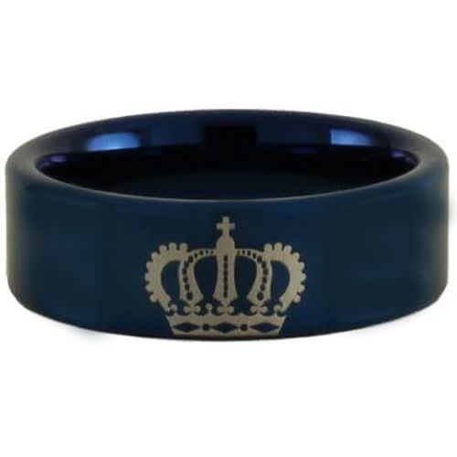 (Wholesale)Tungsten Carbide King Crown Flat Ring-2092