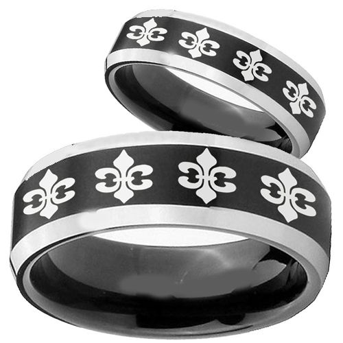 (Wholesale)Tungsten Carbide Fleur De Lis Ring - TG2235