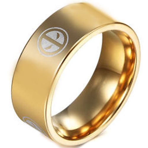 (Wholesale)Tungsten Carbide DeadPool Pipe Cut Ring - TG3261