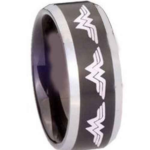 (Wholesale)Tungsten Carbide Wonder Woman Ring - TG3379