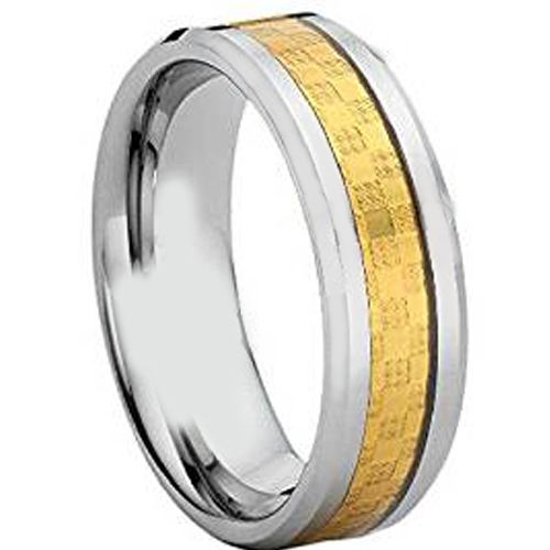 (Wholesale)Tungsten Carbide Ring With Carbon Fiber - TG4202