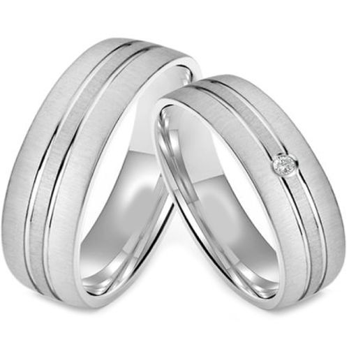 (Wholesale)Tungsten Carbide Double Groove Ring - TG4236