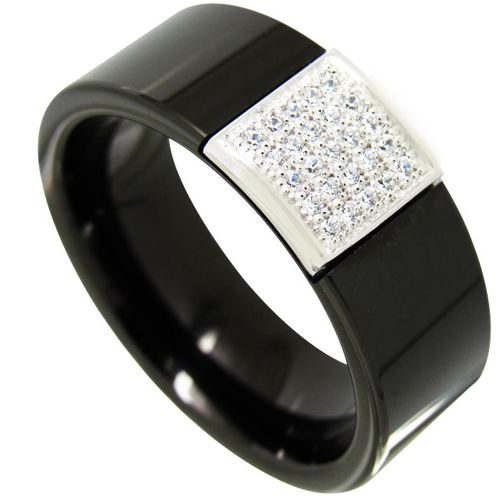 (Wholesale)Tungsten Carbide Ring With Cubic Zirconia-4353