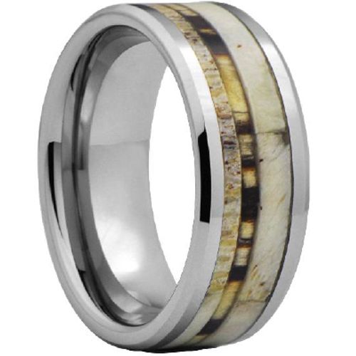 (Wholesale)Tungsten Carbide Deer Antler Camo Ring - TG4478