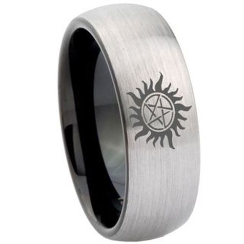 (Wholesale)Tungsten Carbide Supernatural Dome Ring - 4478