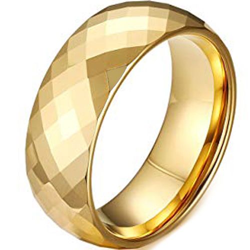 (Wholesale)Tungsten Carbide Faceted Ring - TG4490