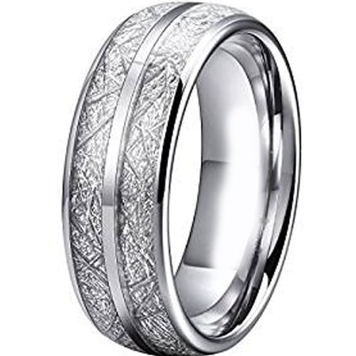 (Wholesale)Tungsten Carbide Imitate Meteorite Ring-462