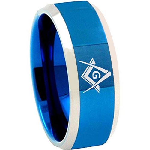 (Wholesale)Tungsten Carbide Masonic Ring - TG4685