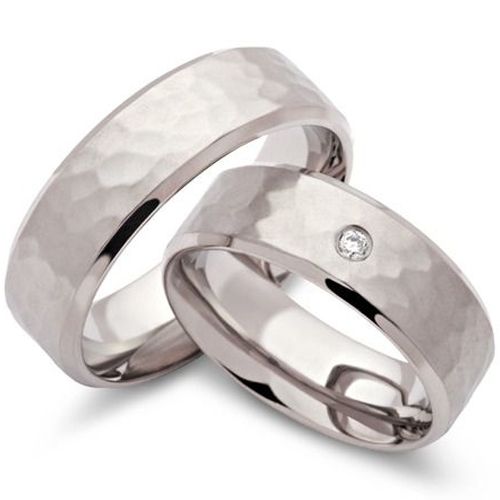 (Wholesale)Tungsten Carbide Hammered Ring - TG4697