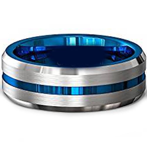 (Wholesale)Tungsten Carbide Center Groove Ring - TG4746