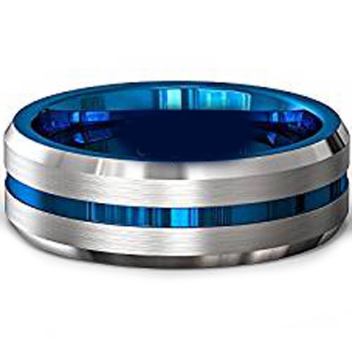(Wholesale)Tungsten Carbide Center Groove Ring - TG4746