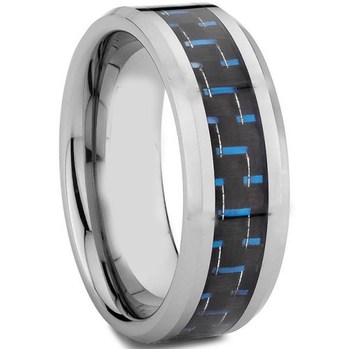 (Wholesale)Tungsten Carbide Ring With Carbon Fiber - TG4314
