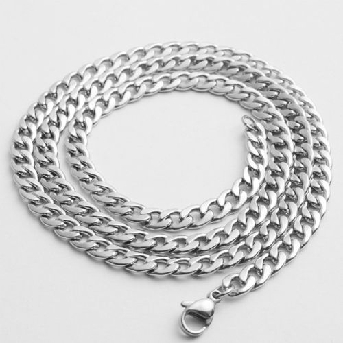 (Wholesale)316 Stainless Steel 5.0mm Chain Necklace - SJ80