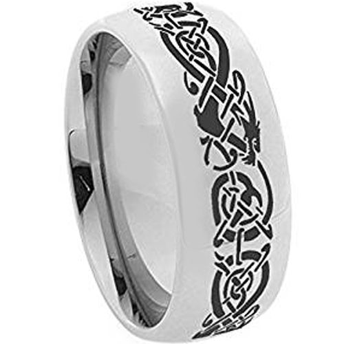 (Wholesale)Tungsten Carbide Dome Dragon Ring - TG617AA