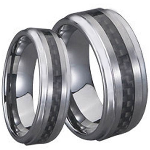 (Wholesale)Tungsten Carbide Ring With Carbon Fiber-TG710