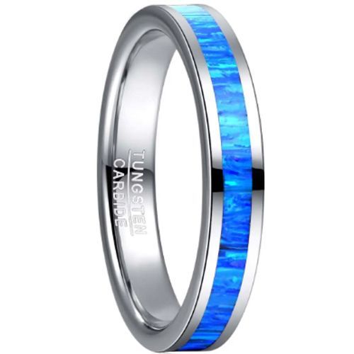 (Wholesale)Tungsten Carbide Crushed Opal Ring-9376