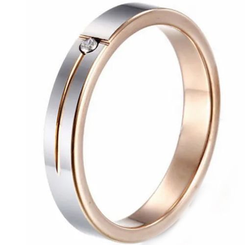 (Wholesale)Tungsten Carbide Rose Silver Ring With Cubic Zirconia-9390
