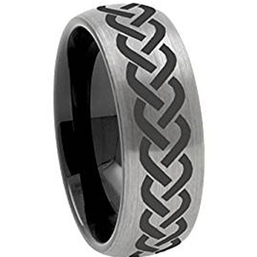 (Wholesale)Tungsten Carbide Dome Celtic Ring - 972