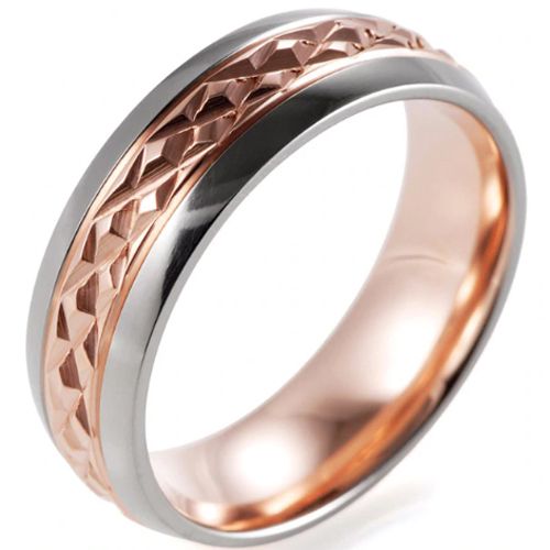 (Wholesale)Tungsten Carbide Faceted Ring - 1592