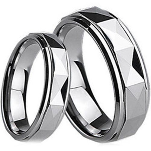 (Wholesale)Tungsten Carbide Faceted Ring - TG1067