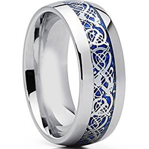 (Wholesale)Tungsten Carbide Dome Dragon Ring - TG1271AA