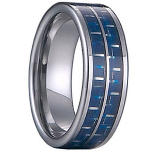 (Wholesale)Tungsten Carbide Carbon Fiber Ring-TG1477