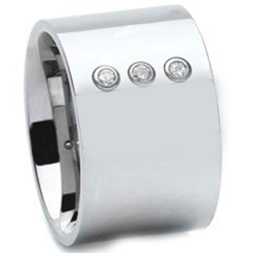 (Wholesale)Tungsten Carbide Three-stone Ring - TG148AA