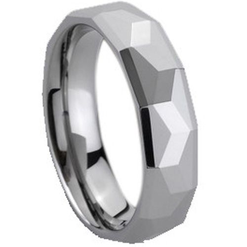 (Wholesale)Tungsten Carbide Faceted Ring - TG202