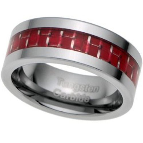 (Wholesale)Tungsten Carbide Ring With Carbon Fiber-TG2538