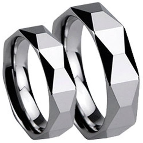 (Wholesale)Tungsten Carbide Faceted Ring - TG253