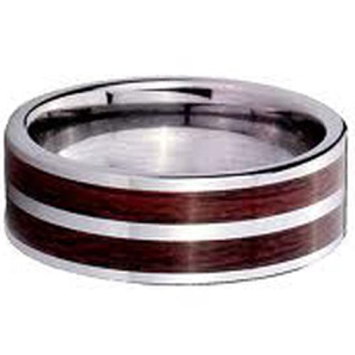 (Wholesale)Tungsten Carbide Wood Ring - TG2602