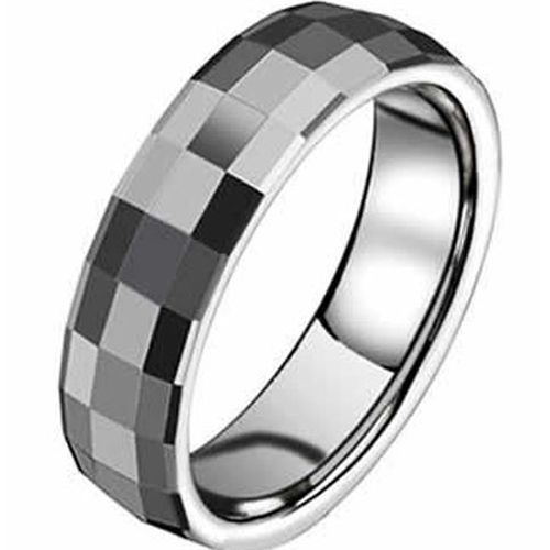 (Wholesale)Tungsten Carbide Faceted Ring - TG2710