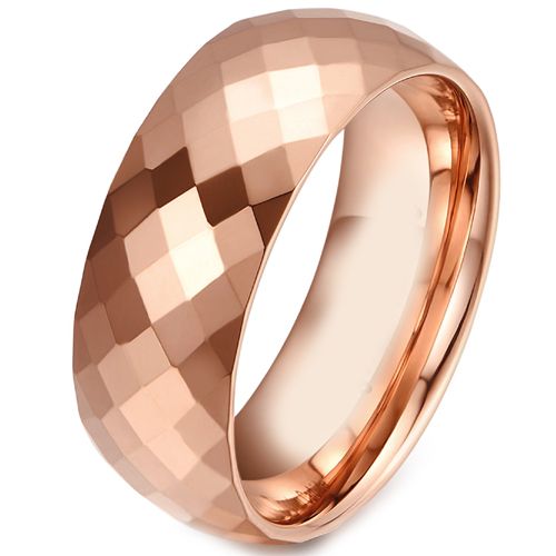(Wholesale)Tungsten Carbide Faceted Ring - TG281A