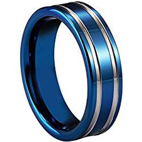 (Wholesale)Tungsten Carbide Double Groove Ring - TG2957AA