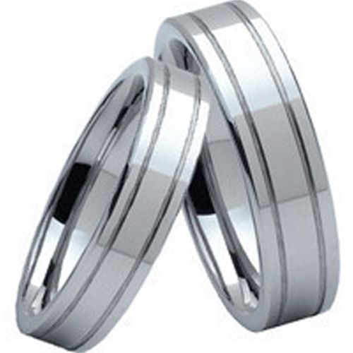 (Wholesale)Tungsten Carbide Double Groove Ring - TG306