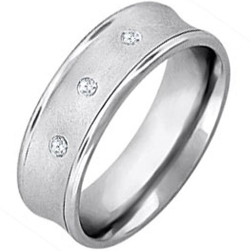 (Wholesale)Tungsten Carbide Three-stone Ring - TG3180