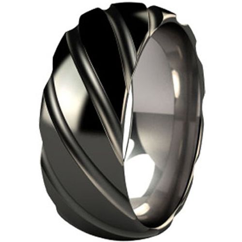 (Wholesale)Tungsten Carbide Diagonal Groove Ring - TG3353