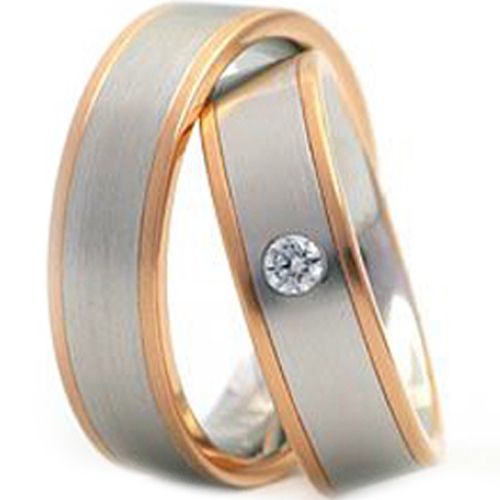 (Wholesale)Tungsten Carbide Double Groove Ring - TG3355