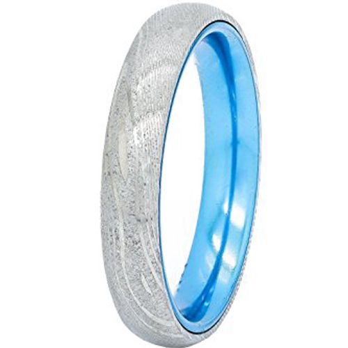 (Wholesale)Tungsten Carbide Dome Damascus Ring - TG3401