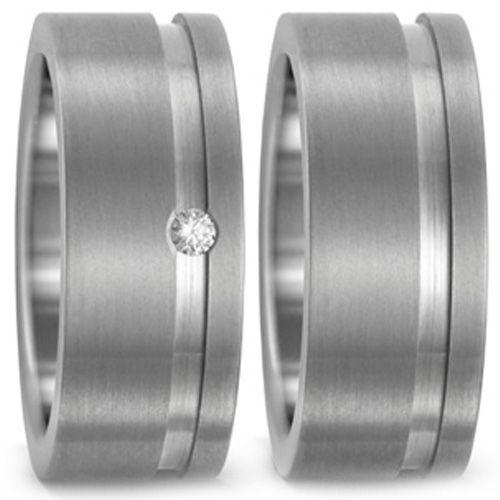 (Wholesale)Tungsten Carbide Offset Groove Ring - TG3493
