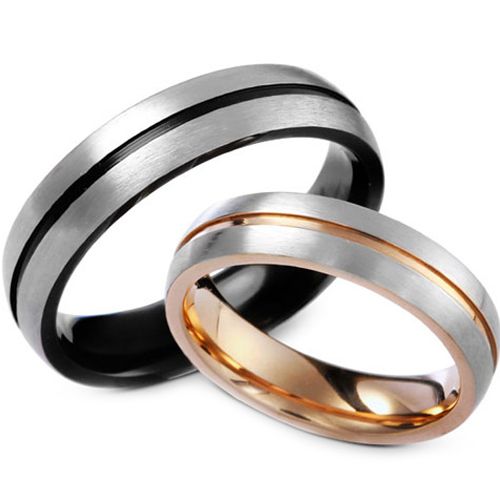 (Wholesale)Tungsten Carbide Center Groove Ring - TG3517