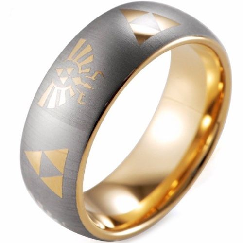 (Wholesale)Tungsten Carbide Legend of Zelda Ring - TG3564