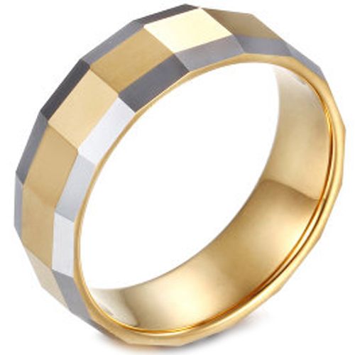 (Wholesale)Tungsten Carbide Faceted Ring - TG3802AA