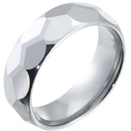 (Wholesale)Tungsten Carbide Faceted Ring - TG3934