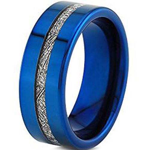 (Wholesale)Tungsten Carbide Imitate Meteorite Ring - TG3961AA