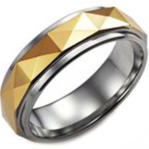 (Wholesale)Tungsten Carbide Faceted Ring - TG4066